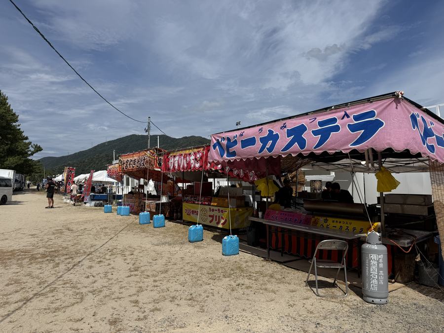 Food stalls on a festival day